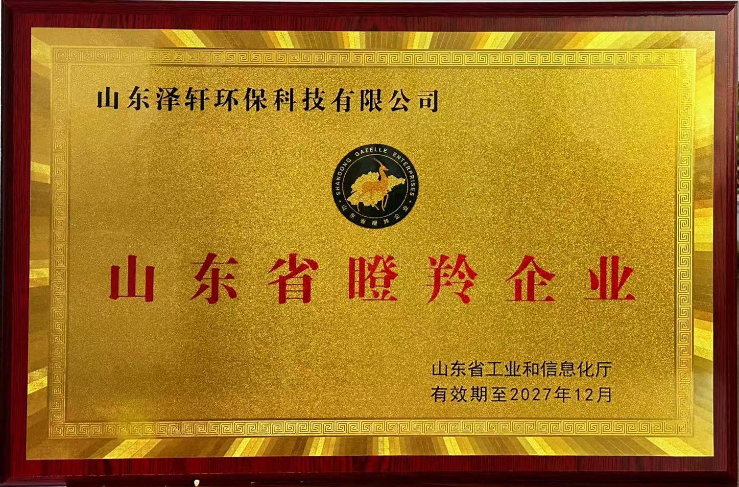 澤軒環(huán)保榮膺省級(jí)瞪羚企業(yè)，開(kāi)啟高速發(fā)展新征程
